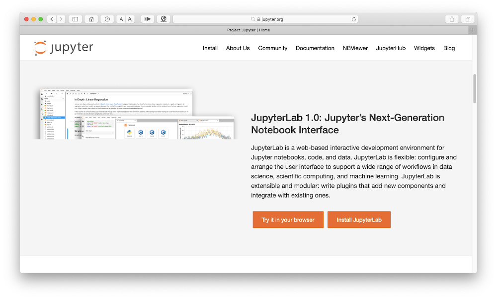 Сайт проекта Jupyter
